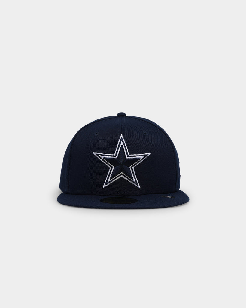 Dallas Cowboys New Era 59FIFTY Navy & White Fitted Flat Bill Hat