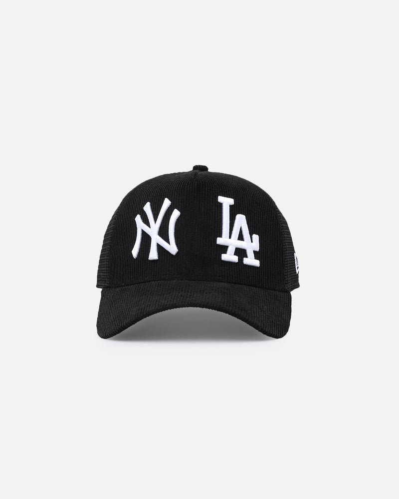 New Era New York Yankees X Los Angeles Dodgers 'Dual Logo' 9FORTY A-Frame Trucker Snapback Black