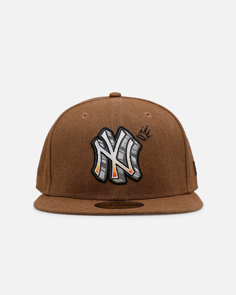 New Era York Yankees 'Scribble' 59FIFTY Fitted Brown