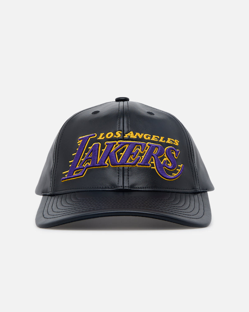 Mitchell & Ness Los Angeles Lakers Workmark Leather Deadstock Snapback Black