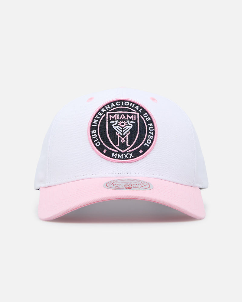 Mitchell & Ness Inter Miami Logo Pro Crown Snapback Light Pink