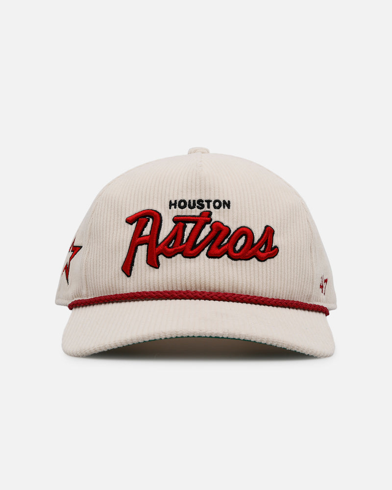 47 Brand Houston Astros 'Natural Script' Premium Hitch Corduroy Snapback Natural