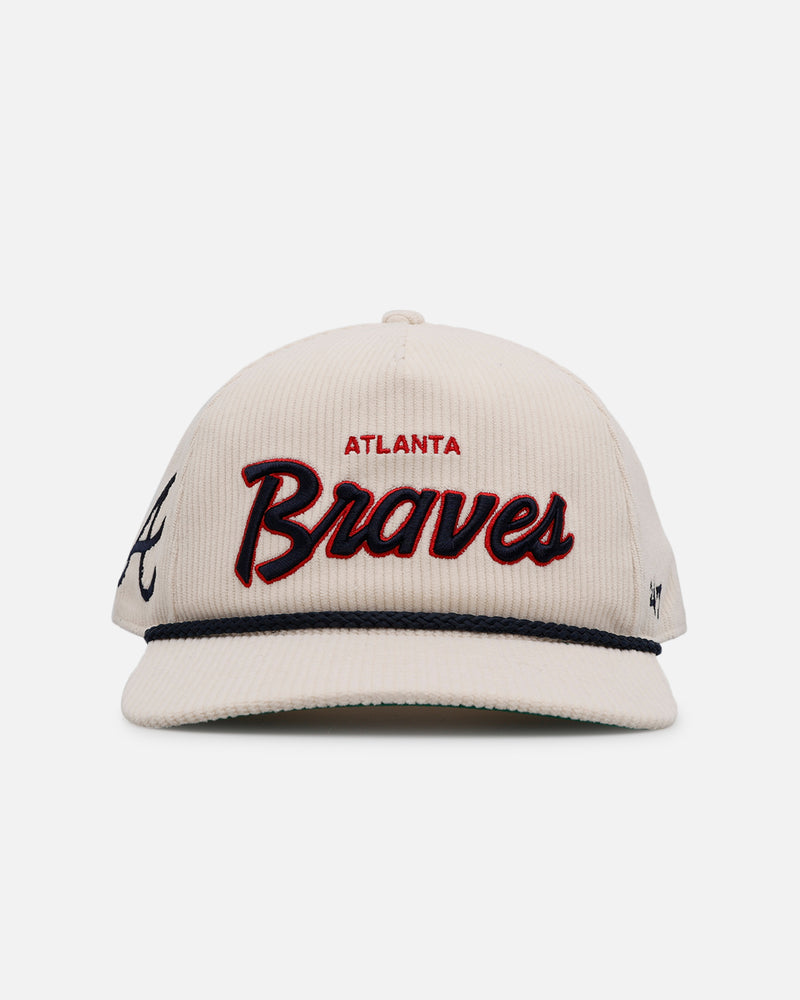 47 Brand Atlanta Braves 'Natural Script' Premium Hitch Corduroy Snapback Natural