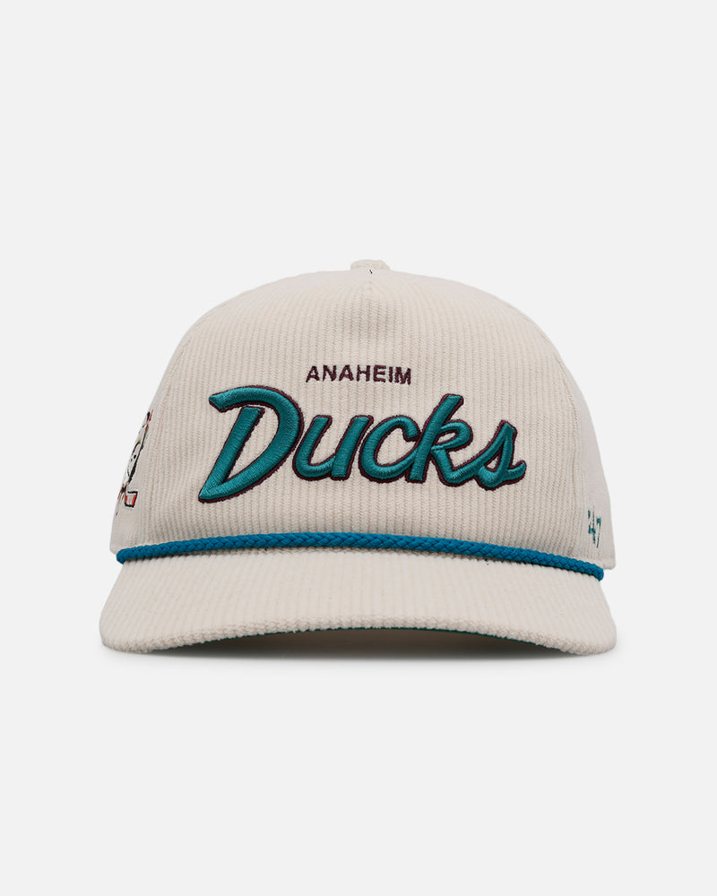 47 Brand Anaheim Ducks 'Natural Script' Premium Hitch Corduroy Snapback Natural