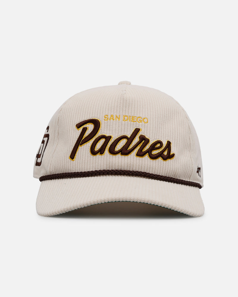 47 Brand 47 Brand San Diego Padres 'Natural Script' Premium Hitch Corduroy Snapback Natural