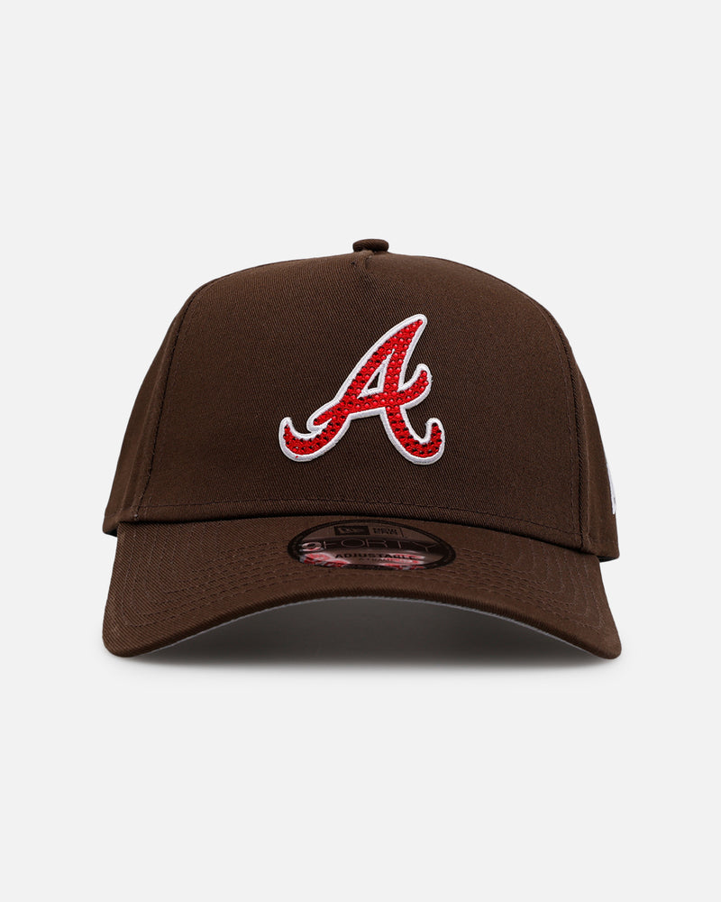 New Era New Era Atlanta Braves 'Diamante' 9FORTY A-Frame Snapback Walnut