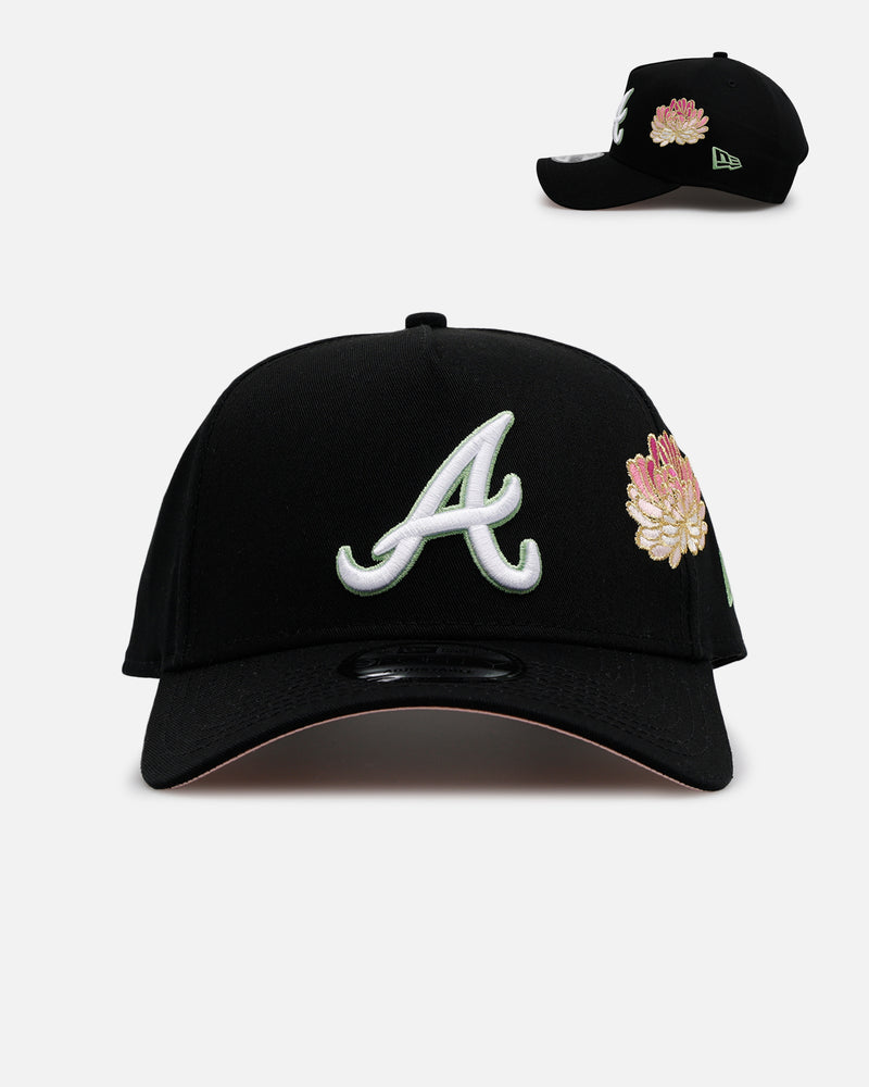 New Era New Era Atlanta Braves 'Satin Flower' 9FORTY A-Frame Snapback Black/Pink