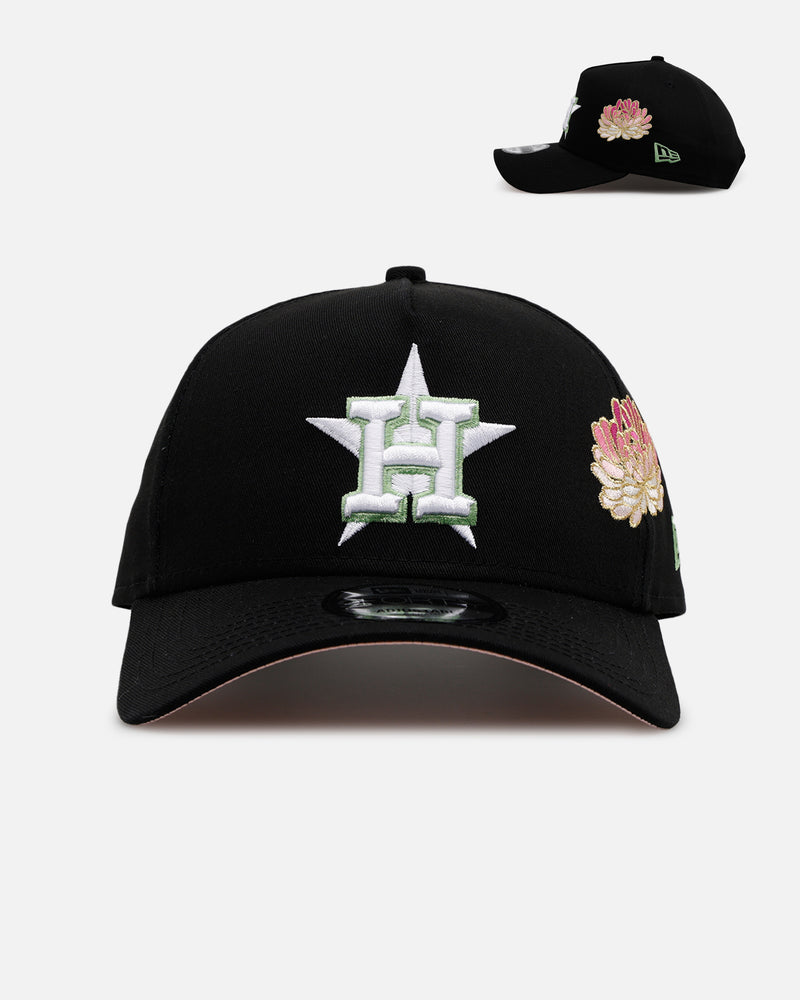 New Era Houston Astros 'Satin Flower' 9FORTY A-Frame Snapback Black/Pink