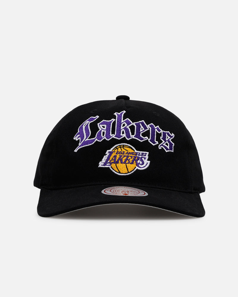 MITCHELL & NESS Mitchell & Ness Los Angeles Lakers 'Old English' Caddy Fit Snapback Black