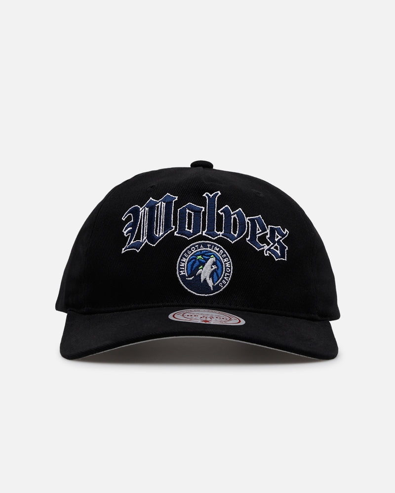 MITCHELL & NESS Mitchell & Ness Minnesota Timberwolves 'Old English' Caddy Fit Snapback Black