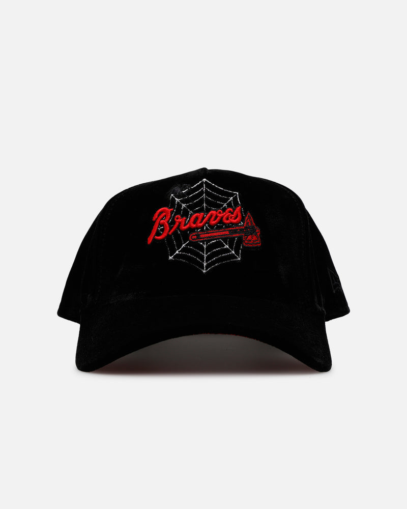 New Era New Era Atlanta Braves 'Spider Web' 9FORTY A-Frame Snapback Black/Red