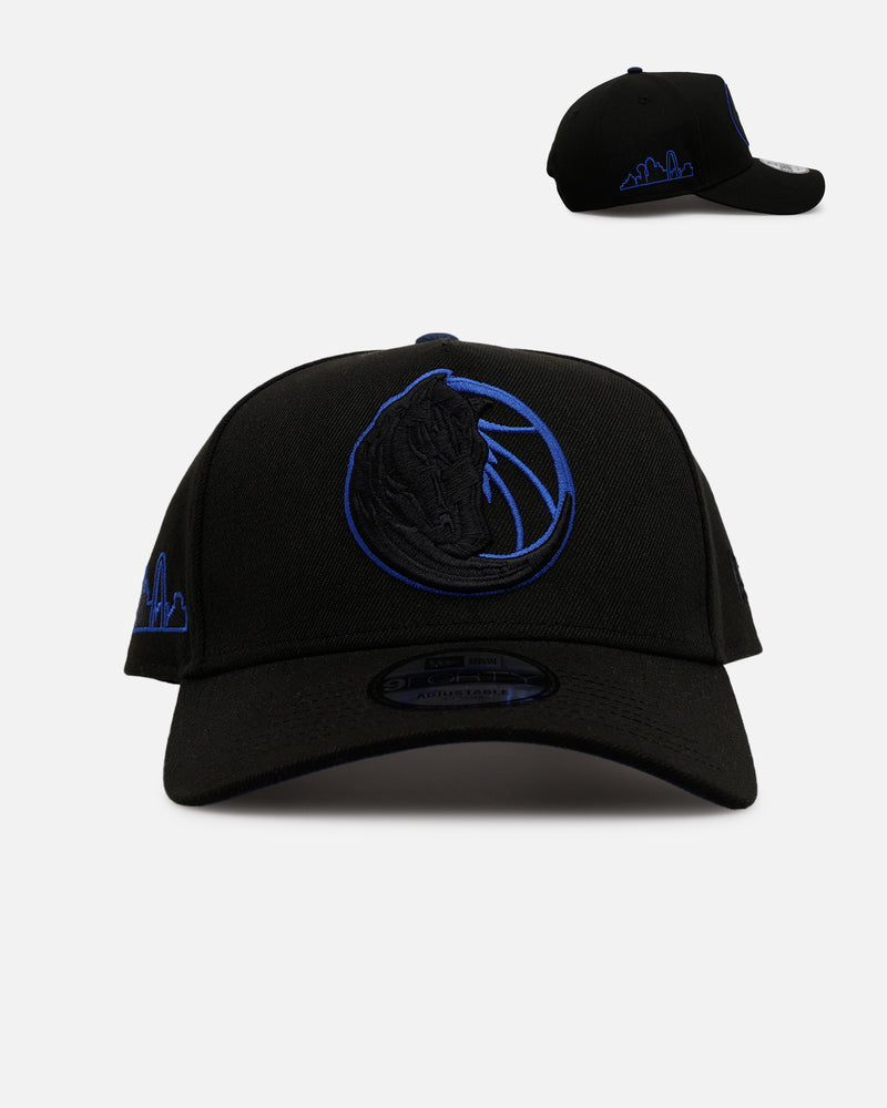 New Era Dallas Mavericks 'Outline' 9FORTY A-Frame Snapback Black