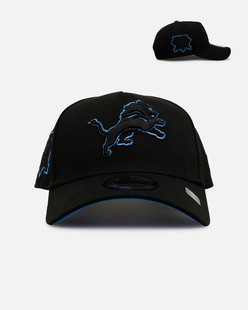 New Era Detroit Lions 'Outline' 9FORTY A-Frame Snapback Black