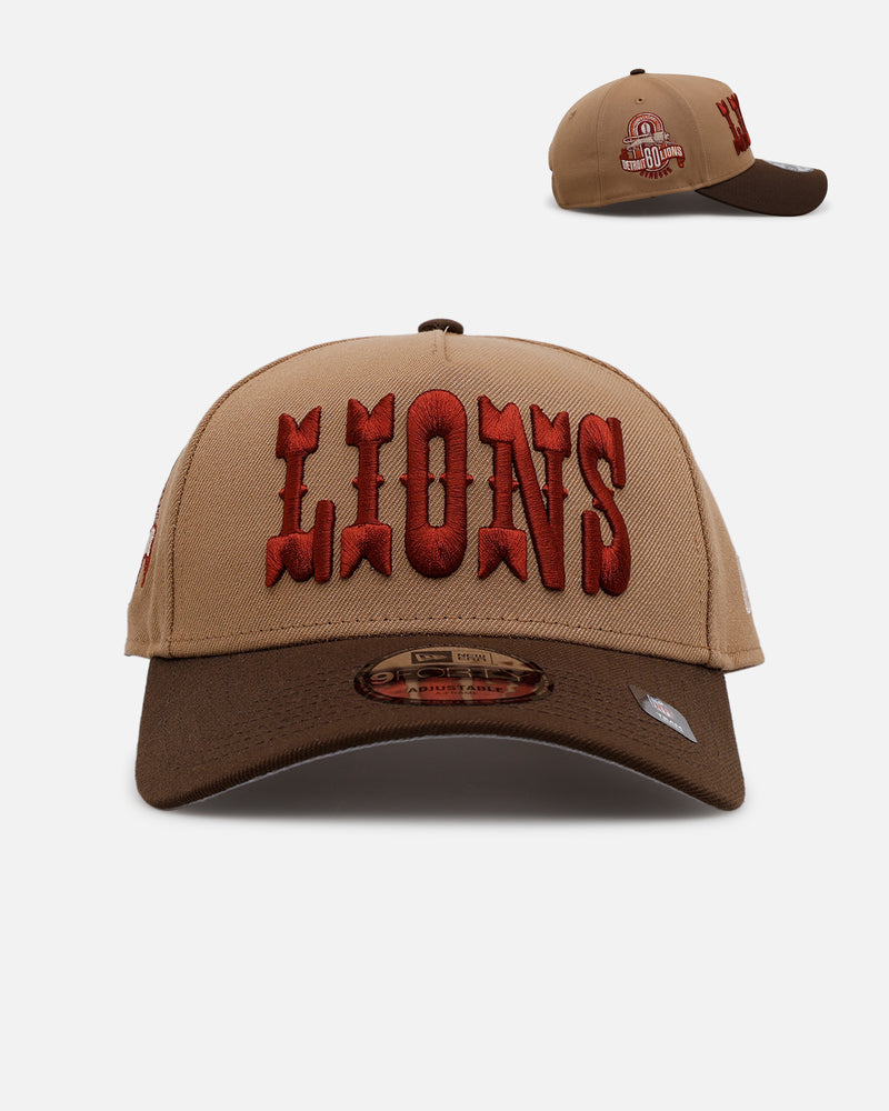 New Era Detroit Lions 'Thanksgiving Football' 9FORTY A-Frame Snapback Khaki