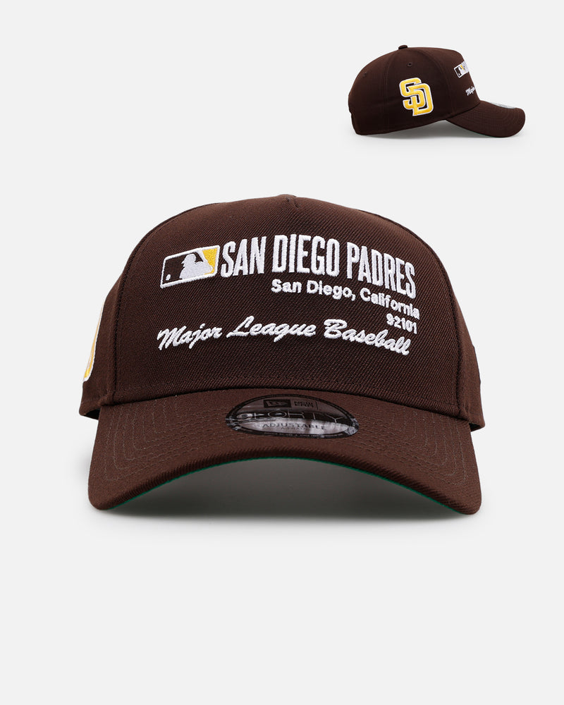 New Era New Era San Diego Padres 'Workleague' 9FORTY A-Frame Snapback Brown