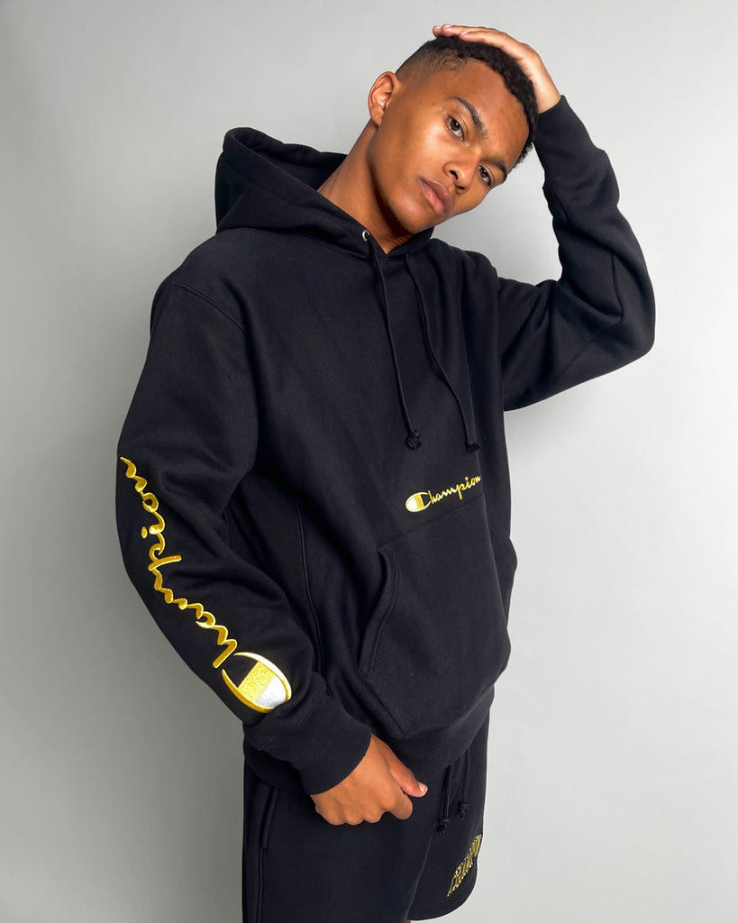 Mens black and gold jumper hotsell