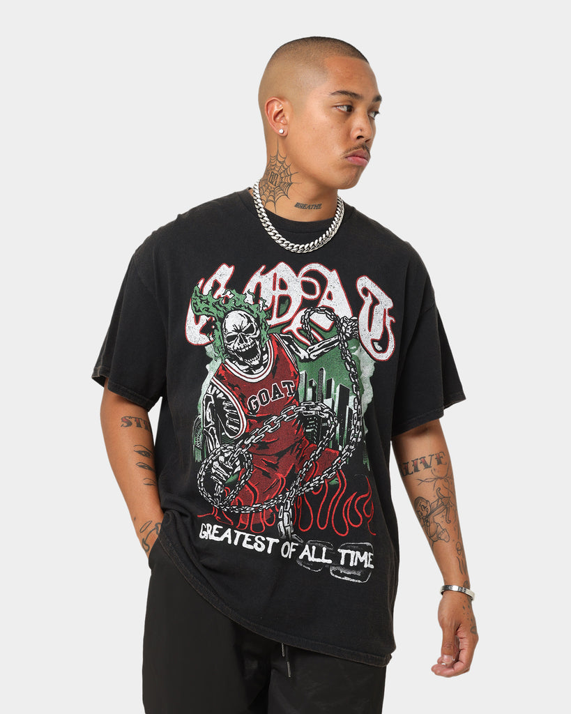 Goat Crew Goat Skull Vintage T-Shirt Black Wash | Culture Kings