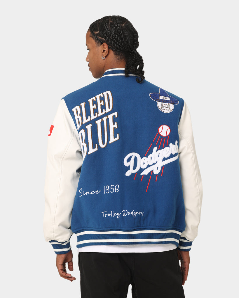 Majestic Athletic Los Angeles Dodgers Tonals Quilt Varsity Jacket Blac