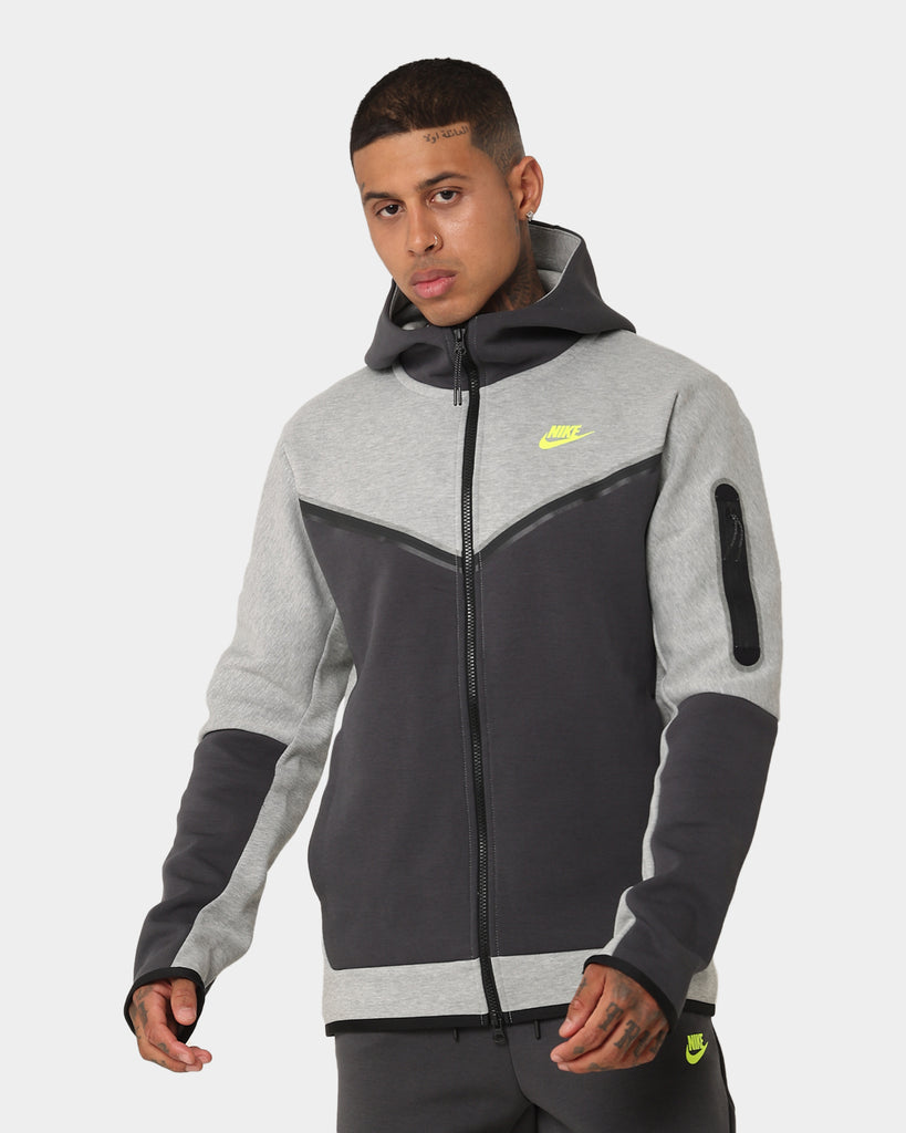Nike Sportswear Tech Fleece Full Zip Hoodie Dark Grey Heather | Culture ...