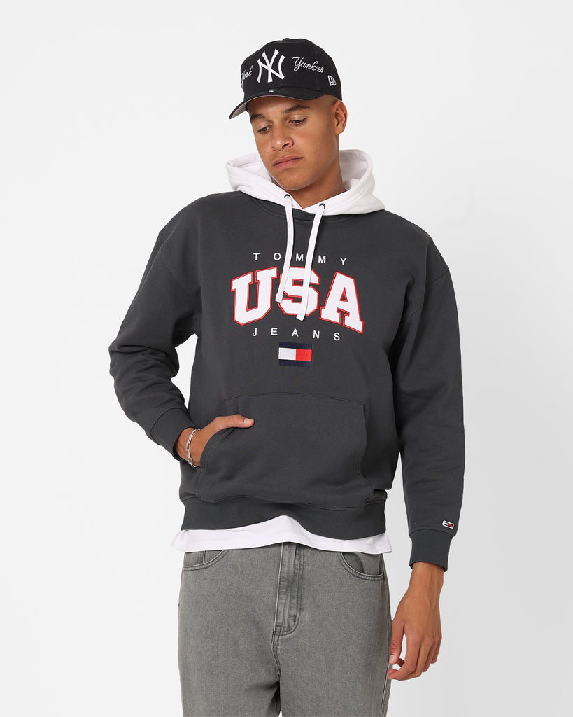 Tommy Jeans Relaxed Modern Sport USA Hoodie New Charcoal | Culture Kings