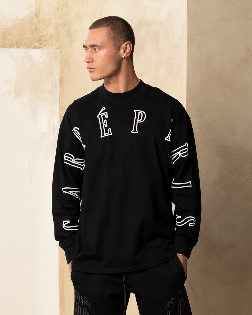 Carre Global Oversized Long Sleeve T-Shirt Black | Culture Kings