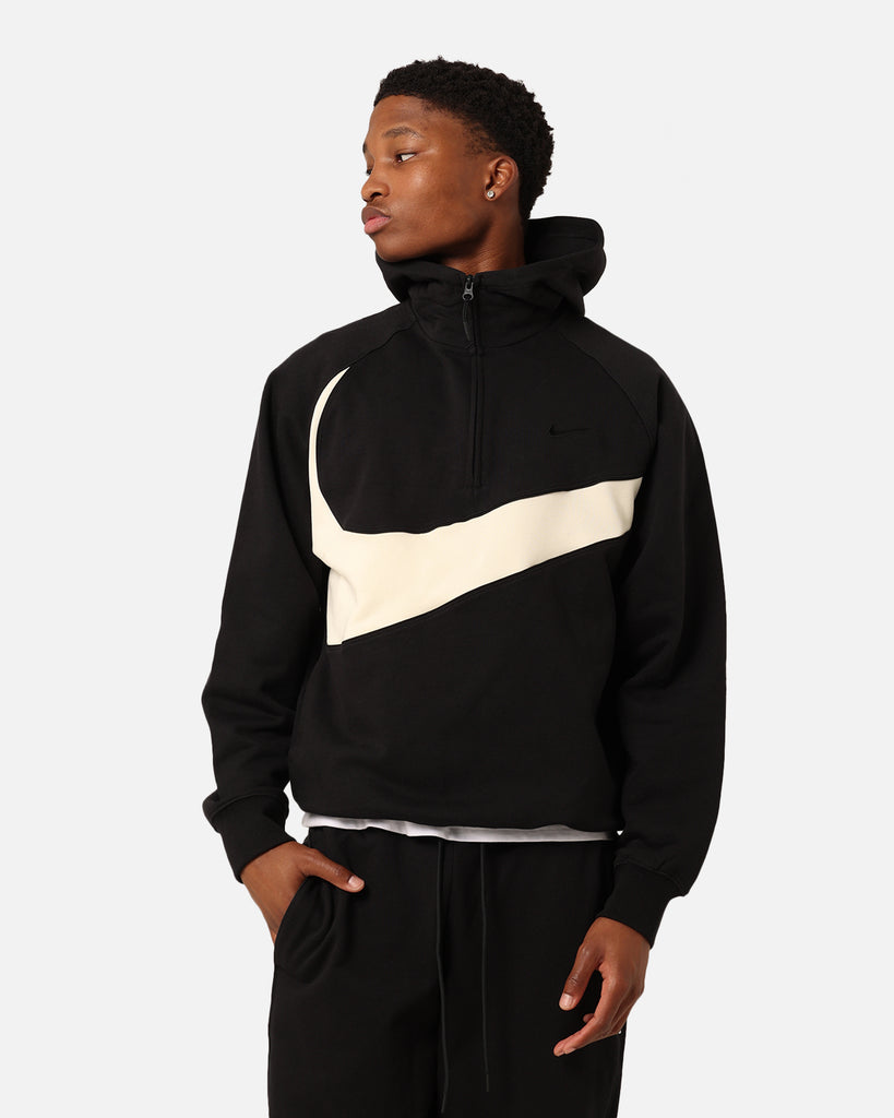 Nike Swoosh Fleece Half-Zip Hoodie Black/Coconut Milk | Culture Kings