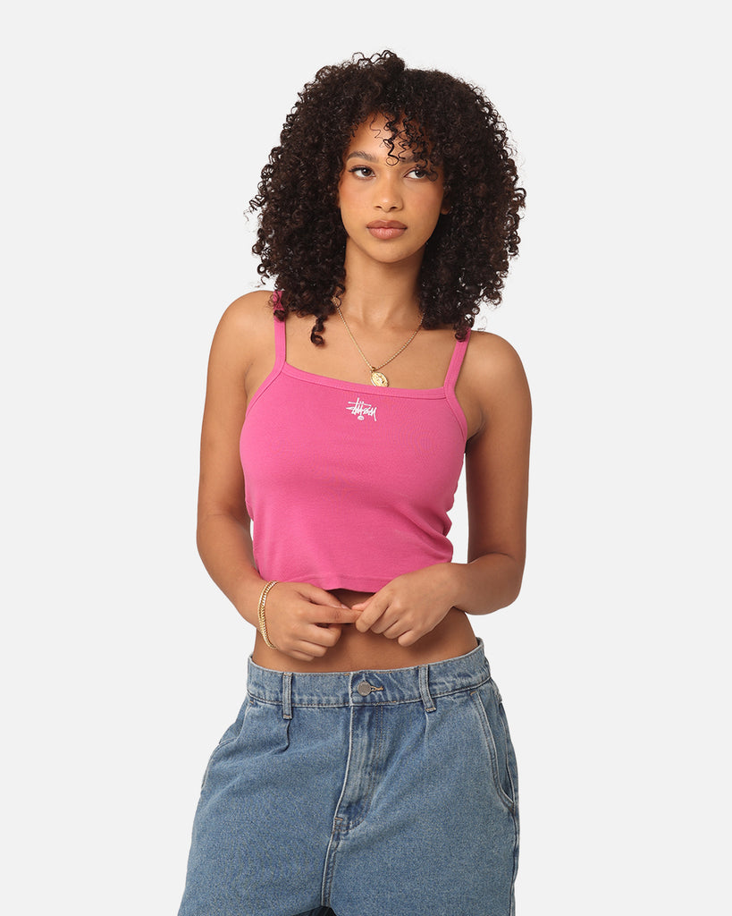 Stussy Women's Graffiti Rib Singlet Berry | Culture Kings