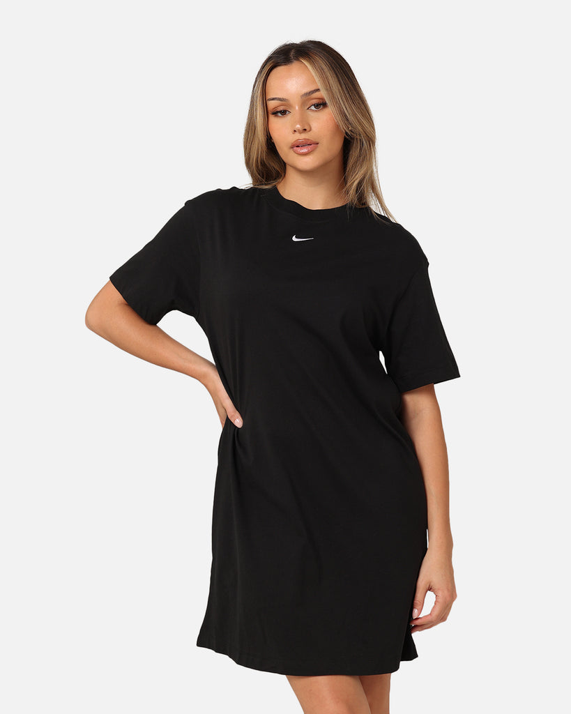 Nike Women's Sportswear Essential Oversized T-shirt Dress Black White 