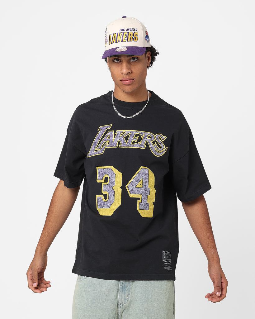 Lakers Vintage Bling Ring T-shirt- Mens Black