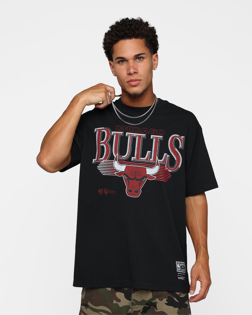 Mitchell & Ness Chicago Bulls Underscore T-Shirt Faded Black | Culture ...