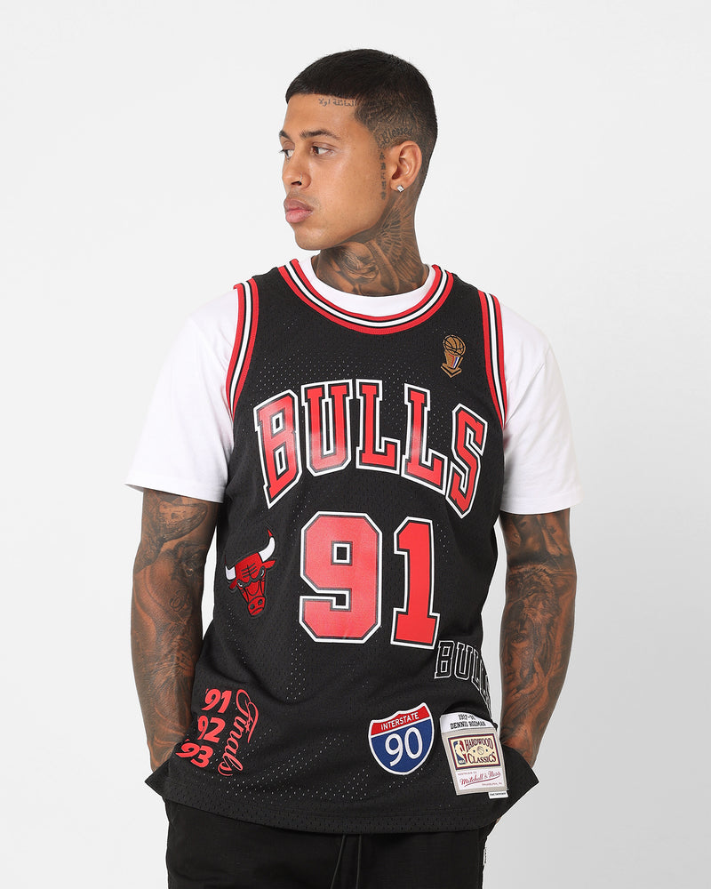 NBA Chicago Bulls 66 Stitched Button Front Sewn Jersey Black Red Jersey  Youth L