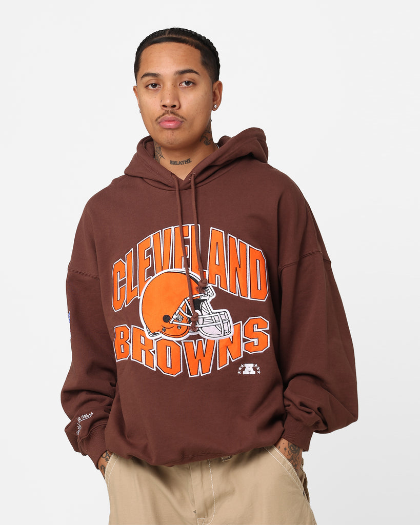 Mitchell & Ness Cleveland Browns Wave Arch Hoodie Faded Brown