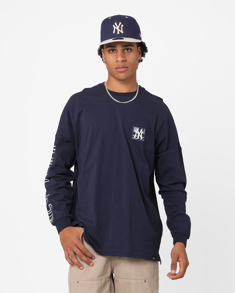 Mitchell & Ness New York Yankees Long-Sleeve Crewneck Tee 3X Black/White/Multi