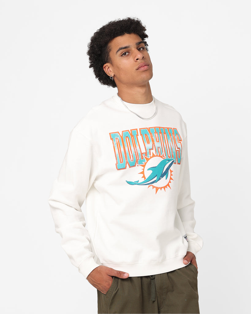 Mitchell & Ness Miami Dolphins 17-0 Long Sleeve T-Shirt White Marle