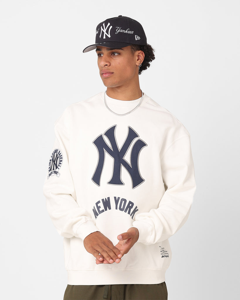 MLB New York Yankees Boys' White Pinstripe Pullover Jersey - XS