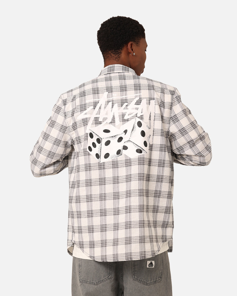 Stussy Pair Of Dice Checkered Shirt Black/White | Culture Kings