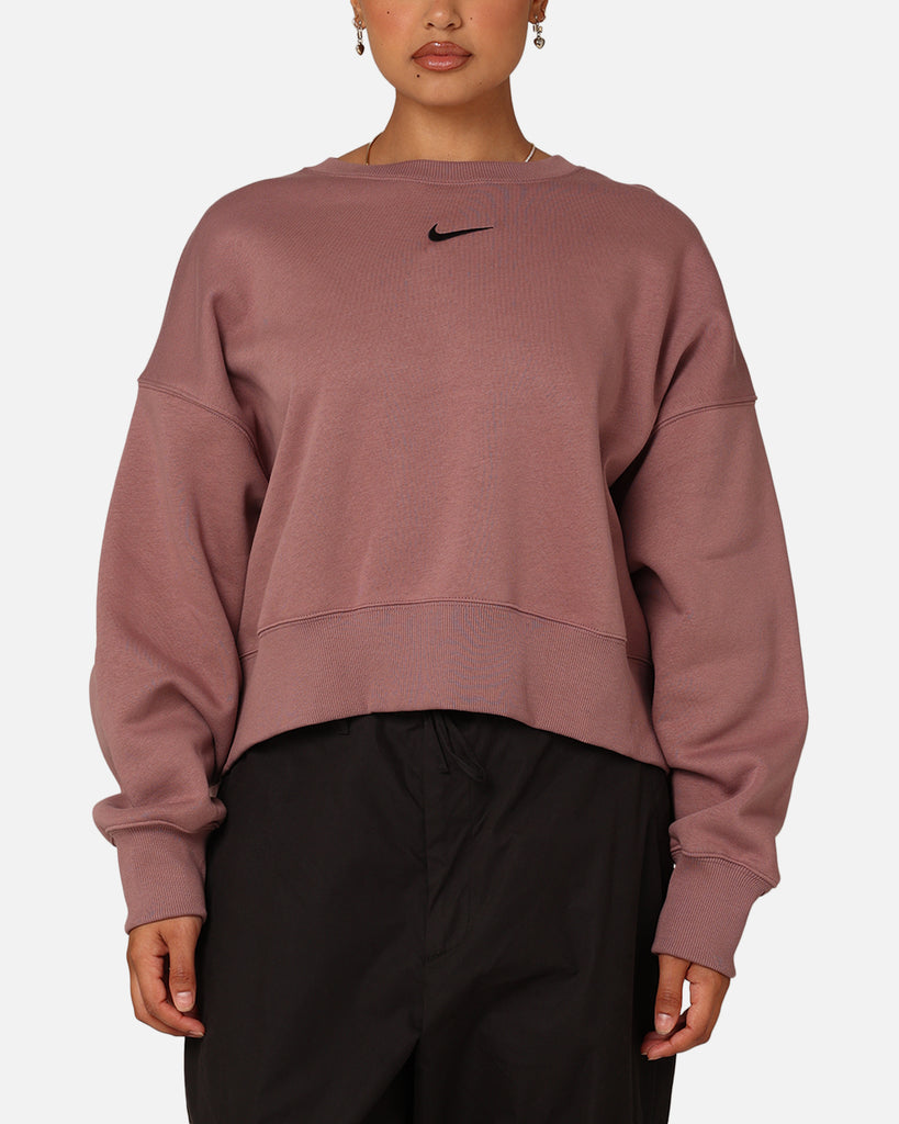 Nike Women's Sportswear Phoenix Fleece Crewneck Smokey Mauve/Black ...