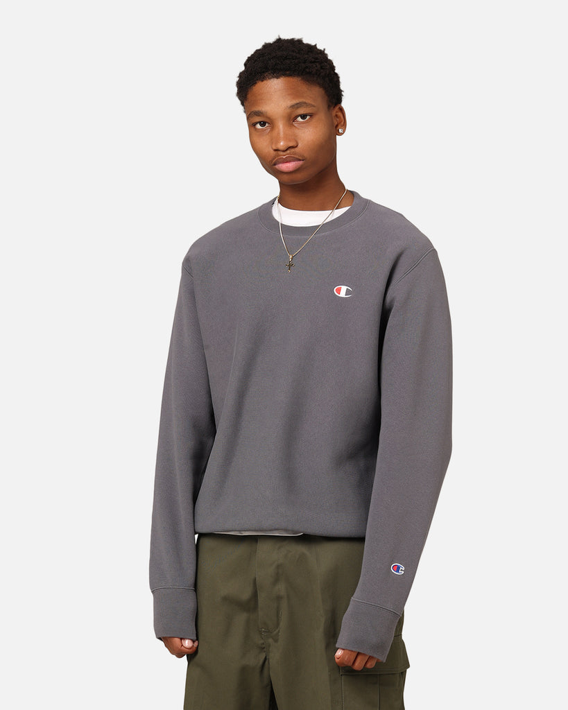 Champion Reverse Weave Small C Crewneck Grey Ocean | Culture Kings