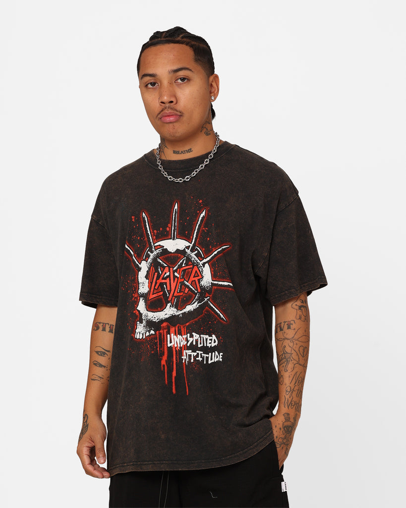 Slayer Undisputed Attitude Vintage T-Shirt Black Wash | Culture Kings