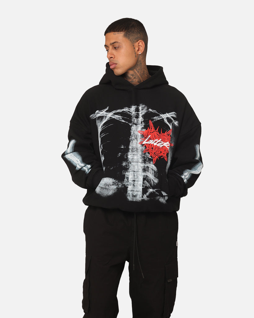 Loiter Ribcage Vintage Hoodie Black | Culture Kings