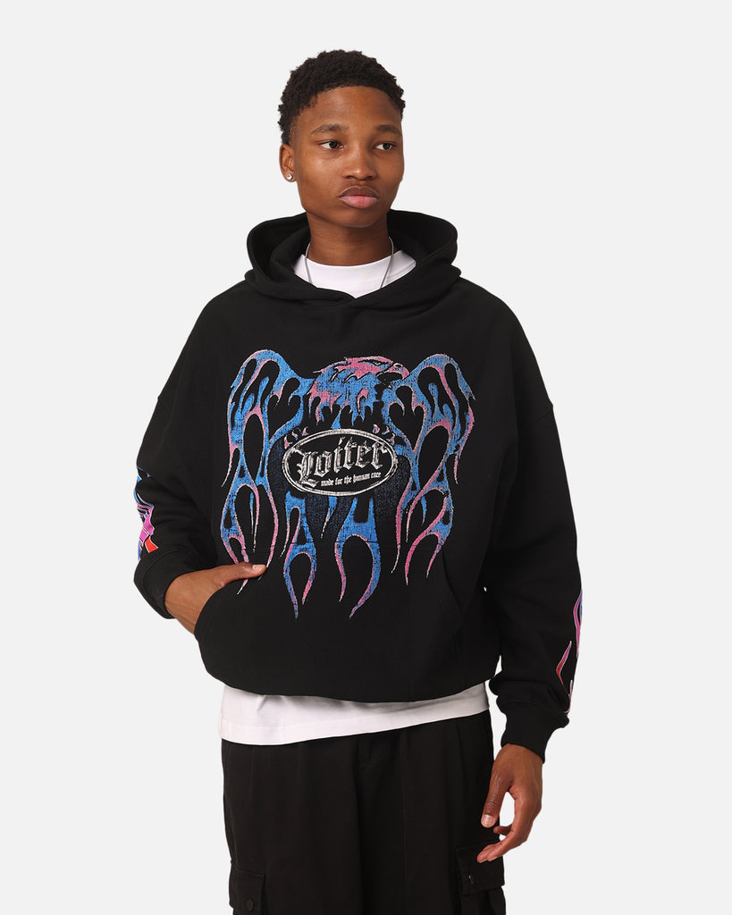 Loiter Rider Vintage Hoodie Black | Culture Kings