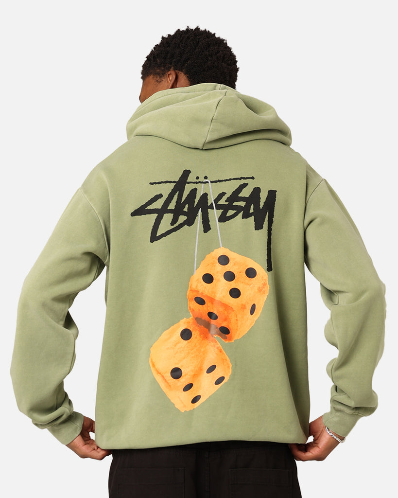 Stüssy Fuzzy Dice Fleece Hoodie Pigment Artichoke