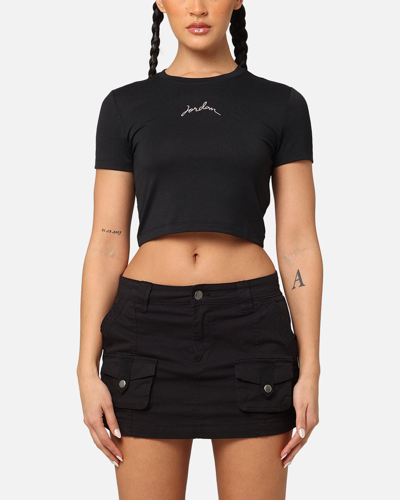 Jordan Women's Short Sleeve Graphic Slim Crop T-Shirt Legend Mid Brown