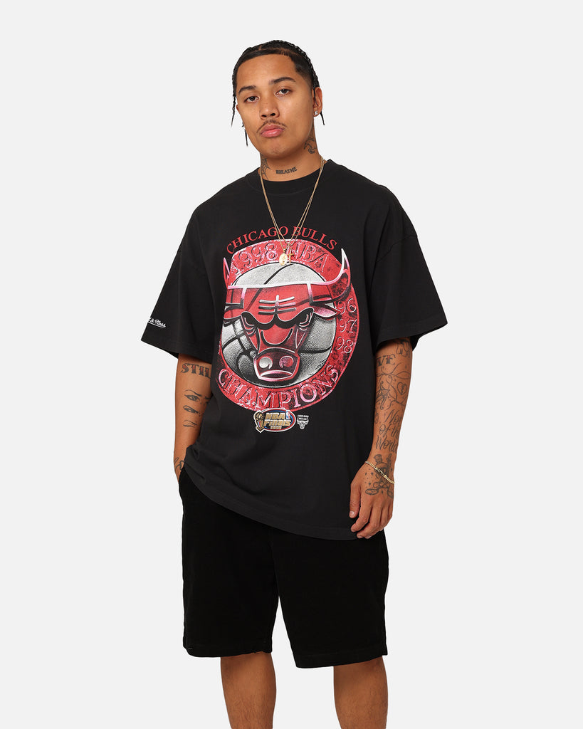 Mitchell & Ness Chicago Bulls 1998 Game 6 T-Shirt Faded Black | Culture ...