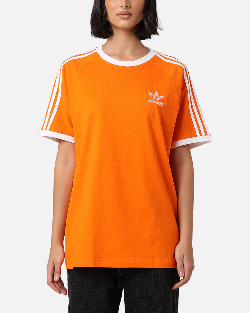 Adidas 3 Stripes T Shirt Orange Culture Kings