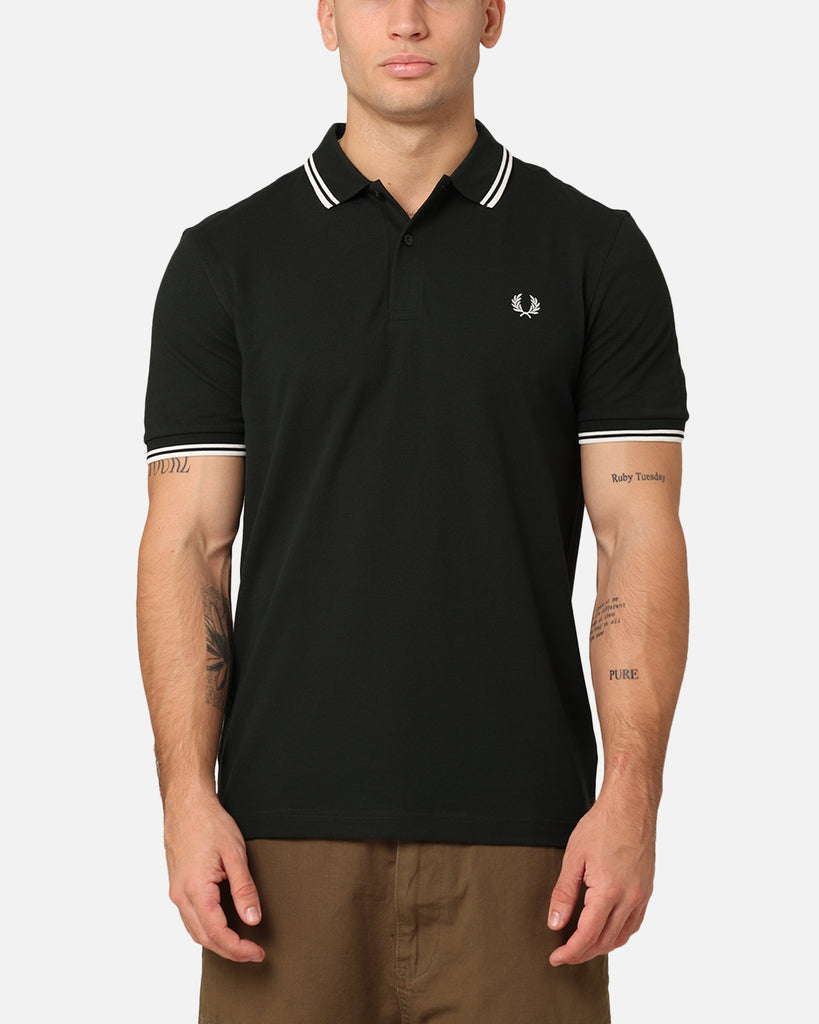 Fred Perry Twin Tipped Polo Shirt Night Green/Snow White | Culture Kings