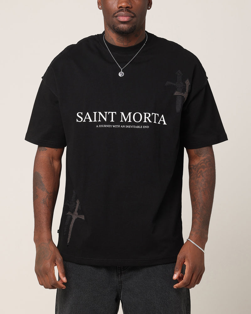 Saint Morta Crossfire Boxy T-Shirt Black