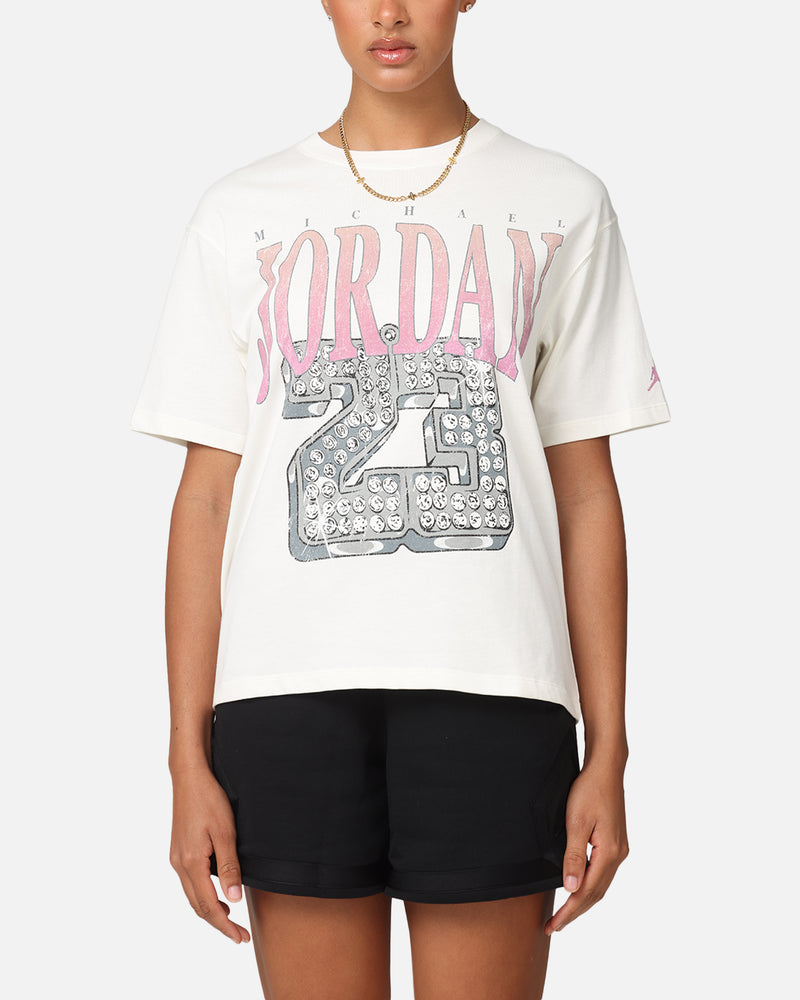 JORDAN Women's Heritage Graphic T-Shirt Sail/Orchid