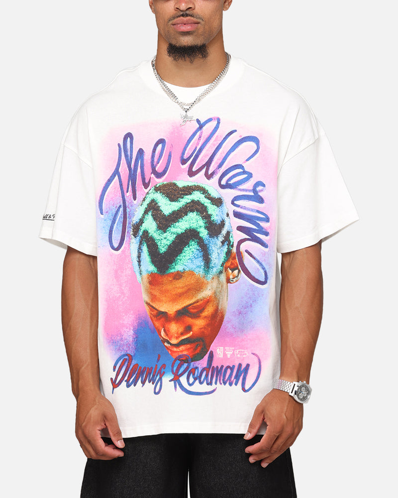 MITCHELL & NESS Mitchell & Ness Chicago Bulls Dennis Rodman Airbrushed T-Shirt Vintage White