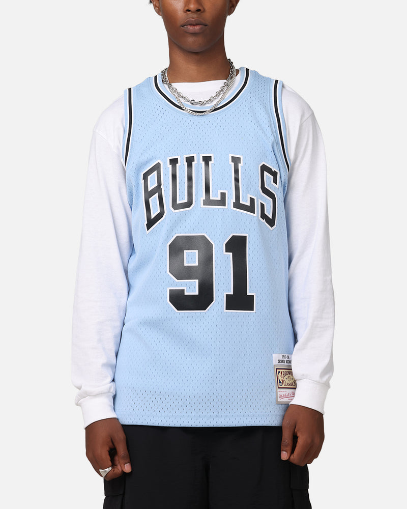 MITCHELL & NESS Mitchell & Ness Chicago Bulls Dennis Rodman 'Vapor Blue' Jersey Light Blue